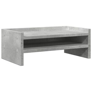 vidaXL Stalak za monitor siva boja betona 42x24x16 cm drveni