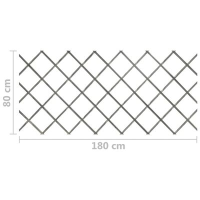 vidaXL Rešetkaste ograde 5 kom sive od masivne jelovine 180 x 80 cm