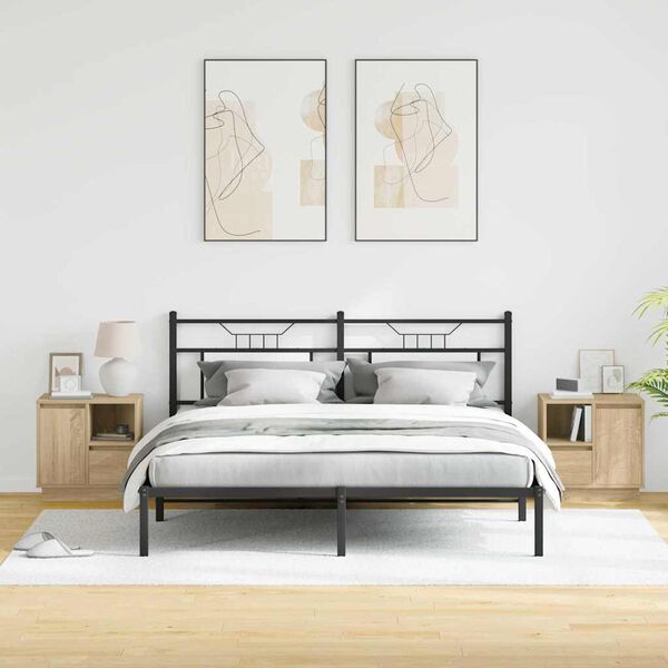 vidaXL Noćni ormar s ladicama 2 pcs Sonoma hrast 50 x 34,5 x 50 cm.