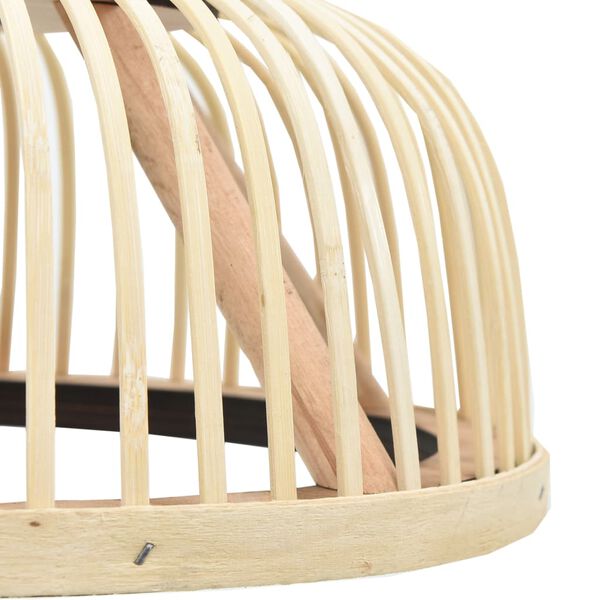 vidaXL Viseća svjetiljka od bambusa 40 W 30 x 12 cm polukružna E27