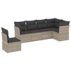 vidaXL 6-dijelni set vrtnih sofa od poliratana s jastucima svjetlosivi