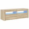 vidaXL TV ormarić s LED svjetlima boja hrasta sonome 120 x 35 x 40 cm