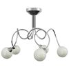 vidaXL Stropna lampa s okruglim staklenim sjenilima 5 G9 LED svjetala