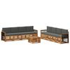 vidaXL Set vanjskih sofa 9 kom. Prirodna i antracit