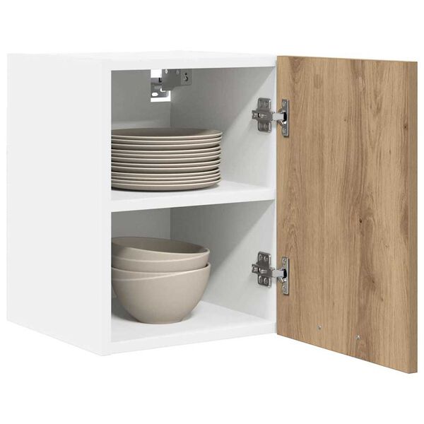 vidaXL Viseći ormarić 2 pcs Umjetnički hrast i bijela 30 x 31 x 40 cm