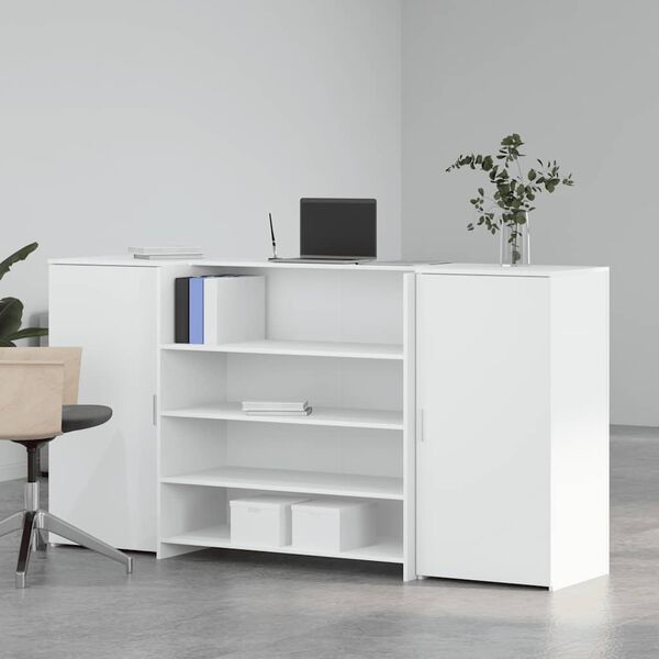 vidaXL Recepcijski stol Bijeli 200x50x103,5 cm Inženirsko drvo