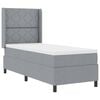 vidaXL LED Box Spring Krevet Svijetlo siva 90 x 190 cm tkanina