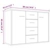 vidaXL Komoda boja dimljenog hrasta 88x30x65 cm od konstruiranog drva