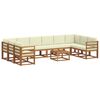 vidaXL Set vanjskih sofa s jastukom 11 pcs Prirodna i krem