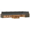 vidaXL Set vanjskih sofa 7 kom. Prirodna i antracit Poliester