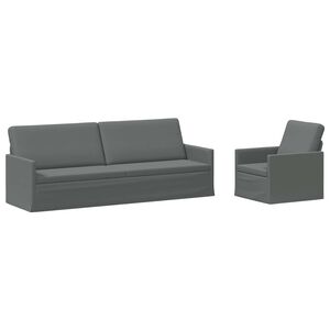 vidaXL Set sofe 2 pcs Tamnosiva Tkanina