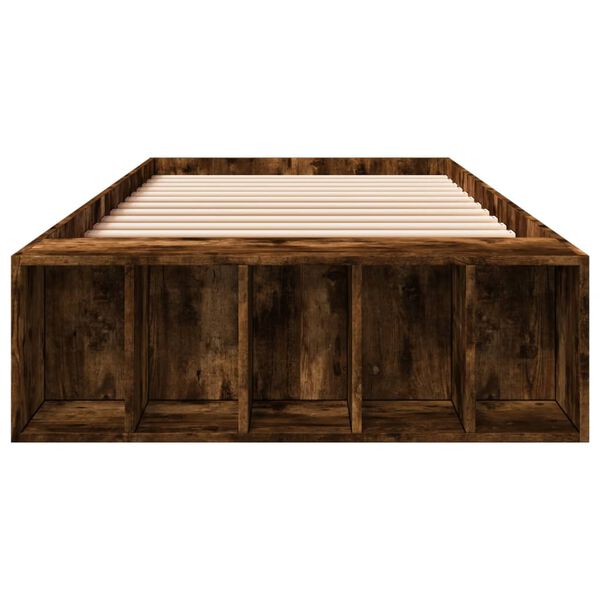 vidaXL Okvir za krevet boja hrasta 90x190 cm konstruirano drvo