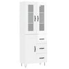 vidaXL Visoka komoda sjajna bijela 69,5x34x180 cm konstruirano drvo