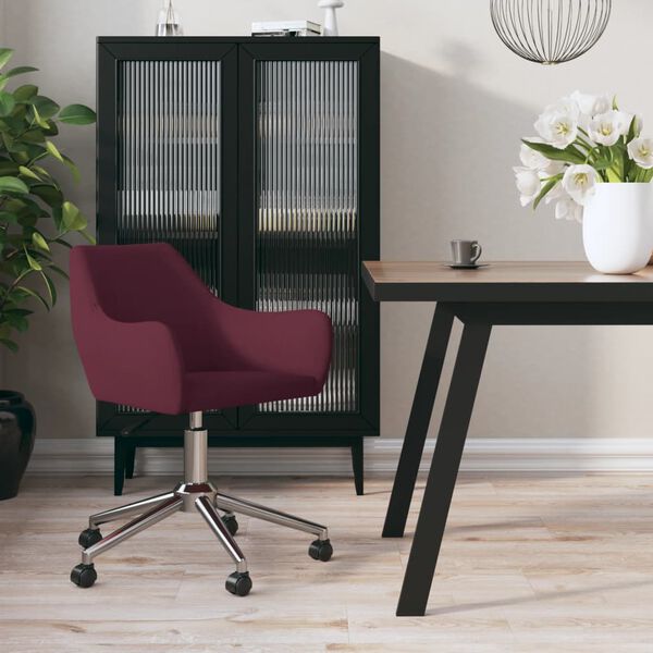 vidaXL Okretna blagovaonska stolica od tkanine ljubičasta