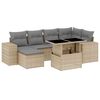 vidaXL 7-dijelni set vrtnih sofa od poliratana s jastucima bež