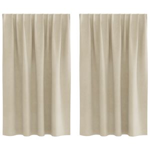 vidaXL Zavjese za zamračivanje 2 kom. Krem 140 x 140 cm Bar&scaron;un
