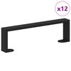vidaXL Noge namje&scaron;taja 12 kom. Crna 341 x 40,5 x 100 mm Željezo