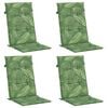 vidaXL Jastuci za stolicu 4 kom s uzorkom li&scaron;ća od tkanine