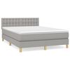 vidaXL Krevet box spring s madracem svjetlosivi 140x200 cm od tkanine