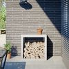 vidaXL Stalak za drva za ogrjev bijeli 60 x 40 x 60 cm čelični