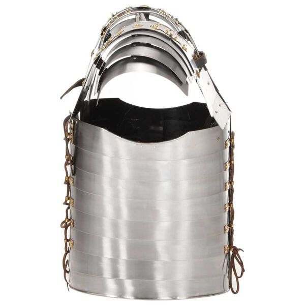 vidaXL Replika rimskog vojničkog oklopa za LARP srebrna čelična