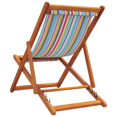 vidaXL Sklopive stolice za plažu od tkanine 2 kom višebojne