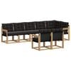 vidaXL Set vanjskih sofa 8 kom. Bijela i crna
