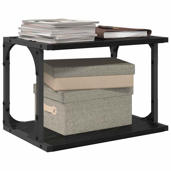 vidaXL Držač za printer Crni hrast 41 x 28 x 33.5 cm Konstruirano drvo