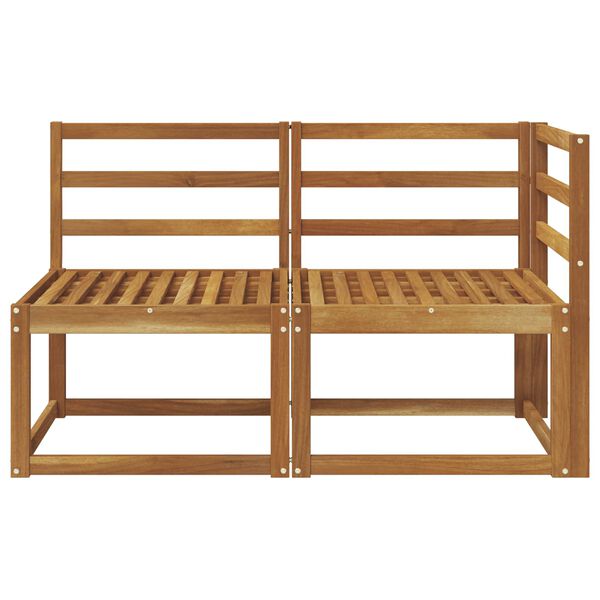 vidaXL Vanjski srednji i kutni kauč 2 Komad Prirodna