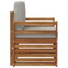 vidaXL Set vanjskih sofa s jastukom Prirodna 75,5 x 63 x 73 cm