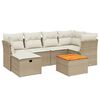 vidaXL 7-dijelni set vrtnih sofa od poliratana s jastucima bež