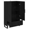 vidaXL Highboard Crni hrast 69,5 x 30 x 115 cm Konstruirano drvo