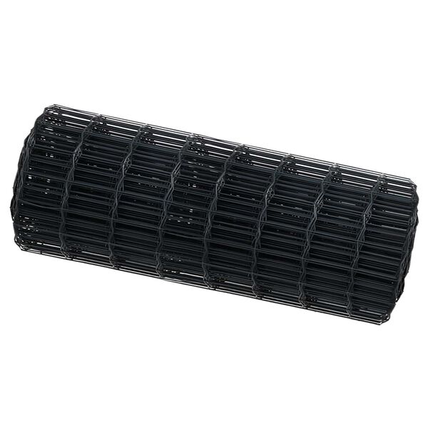 vidaXL Euro ograda Siva 0.6 x 10 m Željezo prekriveno PVC-om