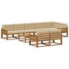 vidaXL Set vanjskih sofa s jastukom 9 pcs Prirodna i bež