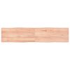 vidaXL Stolna ploča svjetlosmeđa 180x40x(2-4) cm obrađena hrastovina