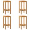 vidaXL Barska stolica 4 pcs Smeđa Čvrsto teak drvo