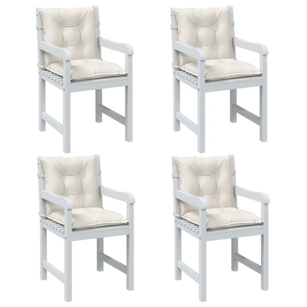 vidaXL Jastuci za stolice 4 kom pro&scaron;arano krem 100x50x7 cm tkanina