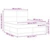 vidaXL LED Box Spring Krevet Tamno siva i bijela 180 x 200 cm