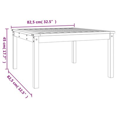 vidaXL Vrtni stol 82,5x82,5x45 cm od masivne borovine