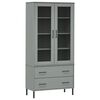 vidaXL Regal za knjige sivi 85 x 35 x 172,5 cm od masivnog drva OSLO