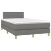 vidaXL Krevet box spring s madracem tamnosivi 120 x 190 cm tkanina