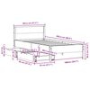 vidaXL Okvir kreveta bez madraca vo&scaron;tano smeđi 100x200 cm od borovine