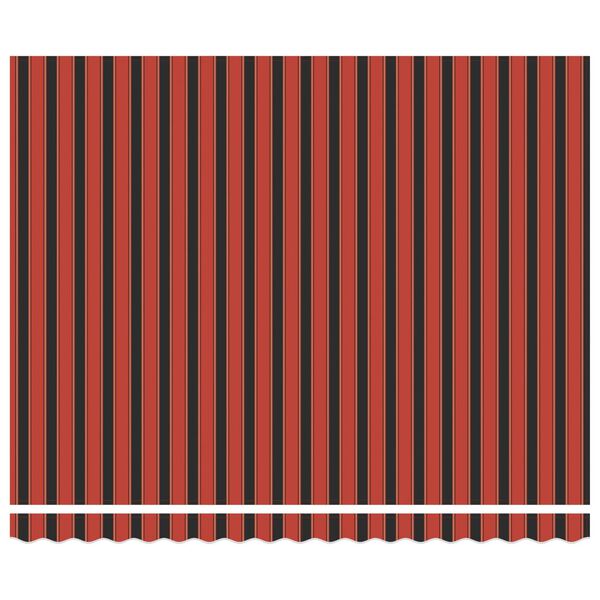 vidaXL Skrovita tenda Narančasta i Crna 400 &times; 300 cm