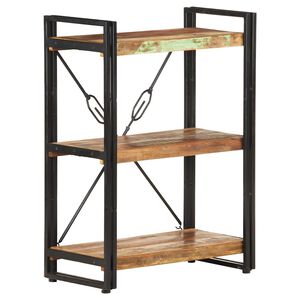 vidaXL Police za knjige s 3 razine 60x30x80 cm masivno obnovljeno drvo