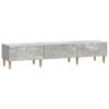 vidaXL TV ormar 147 x 34,5 x 30 cm Betonska siva Konstruirano drvo