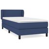 vidaXL Krevet s oprugama i madracem plavi 90 x 200 cm od tkanine