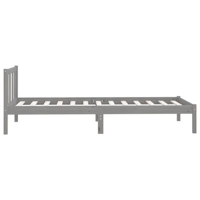 vidaXL Okvir za krevet sivi od borovine 75 x 190 cm jednokrevetni
