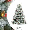 vidaXL Umjetno božićno drvce s LED trakama Zelena i bijela 240 cm