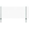 vidaXL Ograda s postovima Zelena 1 x 10 m Čelik i PVC