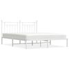 vidaXL Metalni okvir za krevet s uzglavljem bijeli 183x213 cm